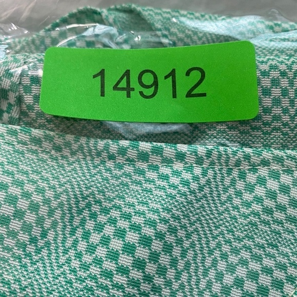 Vintage BVD Men's Peppermint Green Psychedelic Print Button Up LS Shirt Size 16 - Picture 13 of 13